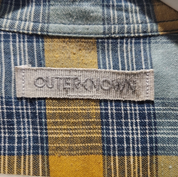 Outerknown Highline Shirt - Saffron Encinitas Plaid - Picture 2 of 4